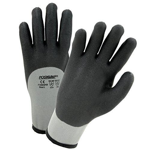 Exclusive Discount 60% Price West Chester 715WHPTF L Full Dip Double Layer Glove, Large, Black Gray (Pack of 12)