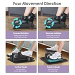 Under Desk Elliptical Machine for Senior Mini Elliptical Leg Exerciser with Remote Control Portable Electric Seated Foot Pedal Exerciser for Home Office - Image 5