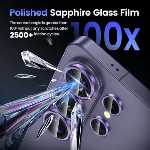 Image of Tensea (3+2 Pack Compatible with Samsung Galaxy S26 Ultra Camera Lens Protector, 9H Tempered Glass Camera Cover Screen Protector Metal Custom Ring Installation Tray