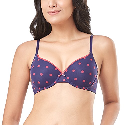 Image of Amante Every de Red Printed Underwired Lightly Padded Everyday Bra