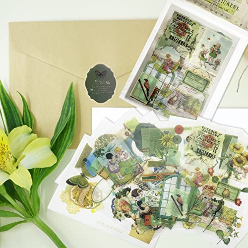 Vintage Scrapbooking Supplies For Bullet Junk Journal Aesthetic Planner Diy Nature Stickers Ephemera Pet Journaling Kit Notebook Collage Stationary Supplies For Water Bottle Laptop Decoration #TOP7