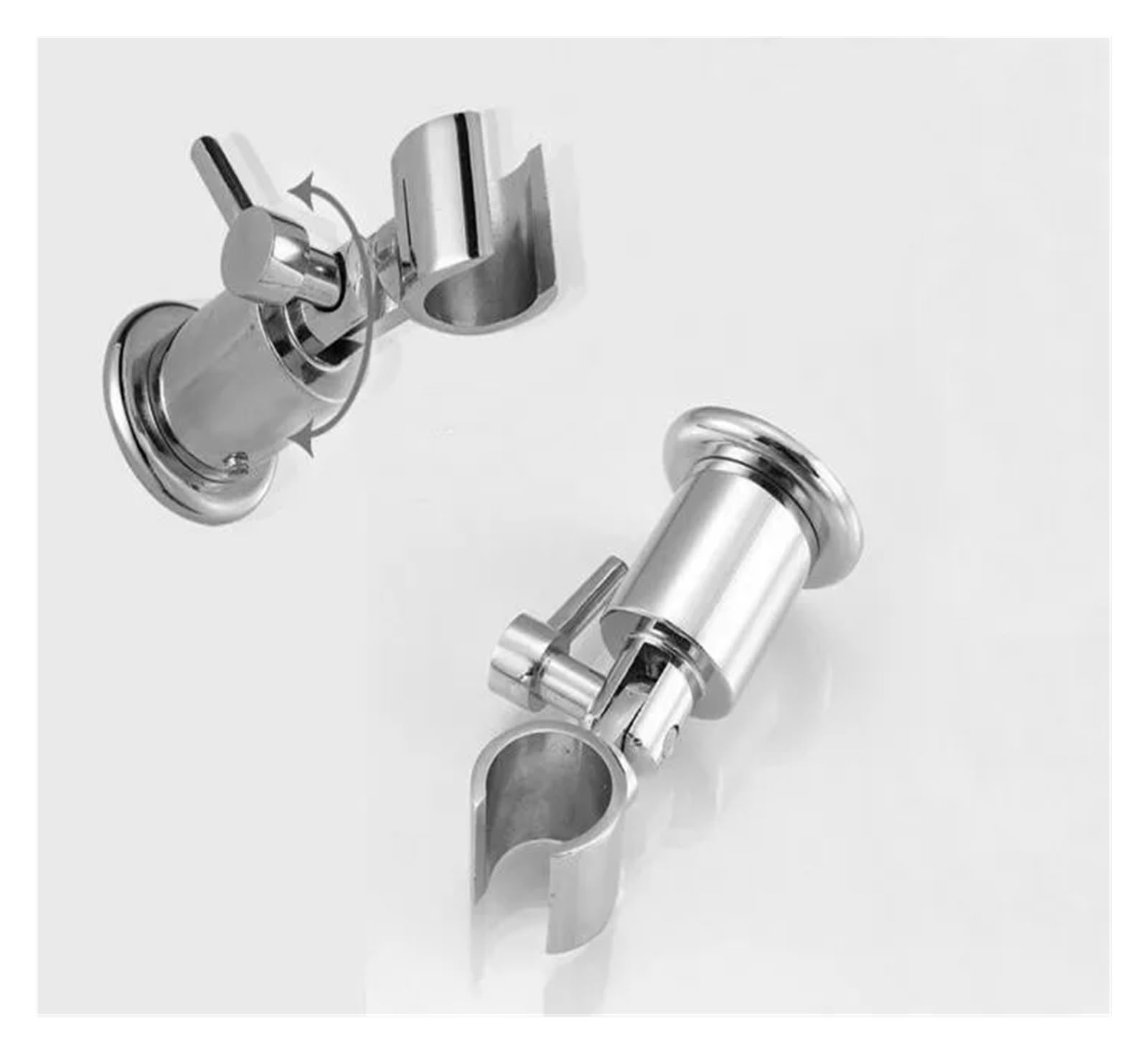 Soporte Alcachofa Ducha Soporte de Ducha de Mano de latón Macizo, Acabado Cromado, ángulo Ajustable montado en la Pared