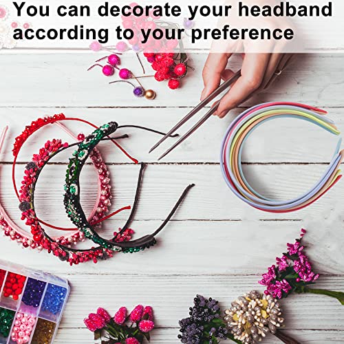 Duufin 50 Pezzi Cerchietti per Capelli Raso