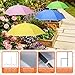 Tryly Plant Umbrellas for Outdoor Plants, Garden Umbrella Shade for Potted Plants and Garden Beds, Provide Shade to ‌Defend Plants From Blazing Sun (1Yellow 1Pink 1Blue)