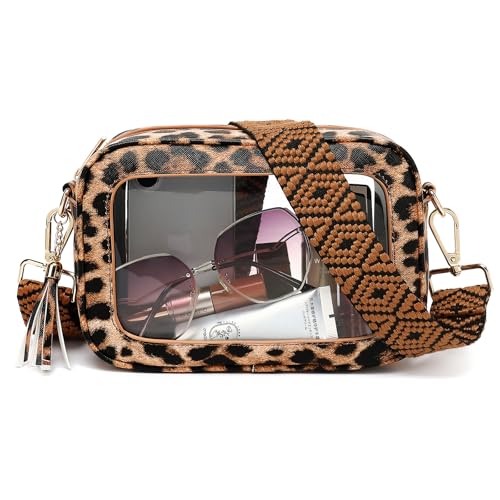 Image of LOXOMU Clear Crossbody Bag Stadium Approved - Waterproof Clear Purses for Women Stadium Bag with Adjustable Guitar Strap | Stadium Approved
