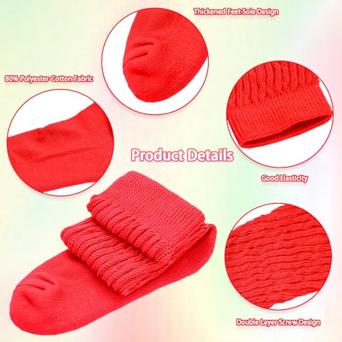 Image of Gvhntk Slouch Socks Women 80s 90s Scrunch Socks Extra Long Slouchy Sock Knee High Sock