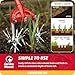 Garden Weasel Rotary Cultivator with Detachable Tines - Long Handle | Aerate, Weed, Cultivate, Plant, Reseed | Lawn Reseeding Garden Tool, Garden Soil Loosener | 90206
