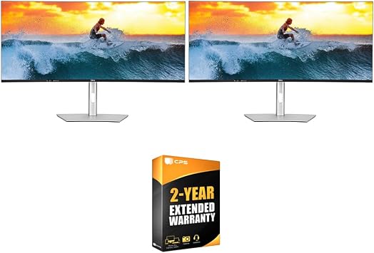 Dell DELL-U4025QW UltraSharp 40 Curved Thunderbolt Hub Dual Monitor Bundle with 2 YR CPS Enhanced Protection Pack
