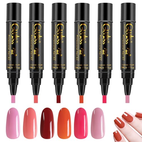 REBUCINA 6-in-1 Nail Varnish Set, 5ml Nail Pens for Real Nails, Creative DIY Art, Girls