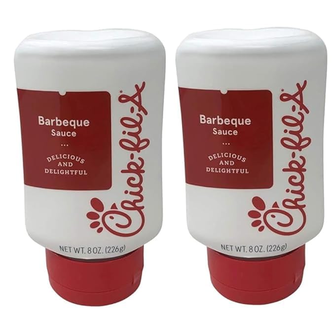 Chick-Fil-ASauce 8 oz. Squeeze Bottle 2 Pack- Resealable Container for Dipping, Drizzling, and Marinades (Barbeque)
