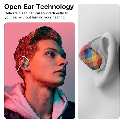 Image of Purity Air Open Ear Headphones - True Air Conduction Wireless Bluetooth Open Ear Earbuds with Dual Mic for iPhone /Android - Secured Long Wearing Comfort, Sports Sweat Resistant (ACPCS151)