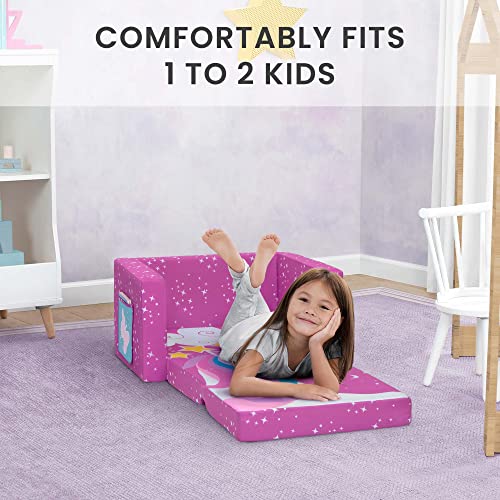 Delta Children Unicorn Cozee Flip-Out Chair - 2-In-1 Convertible Chair To Lounger For Toddlers & Kids #TOP3