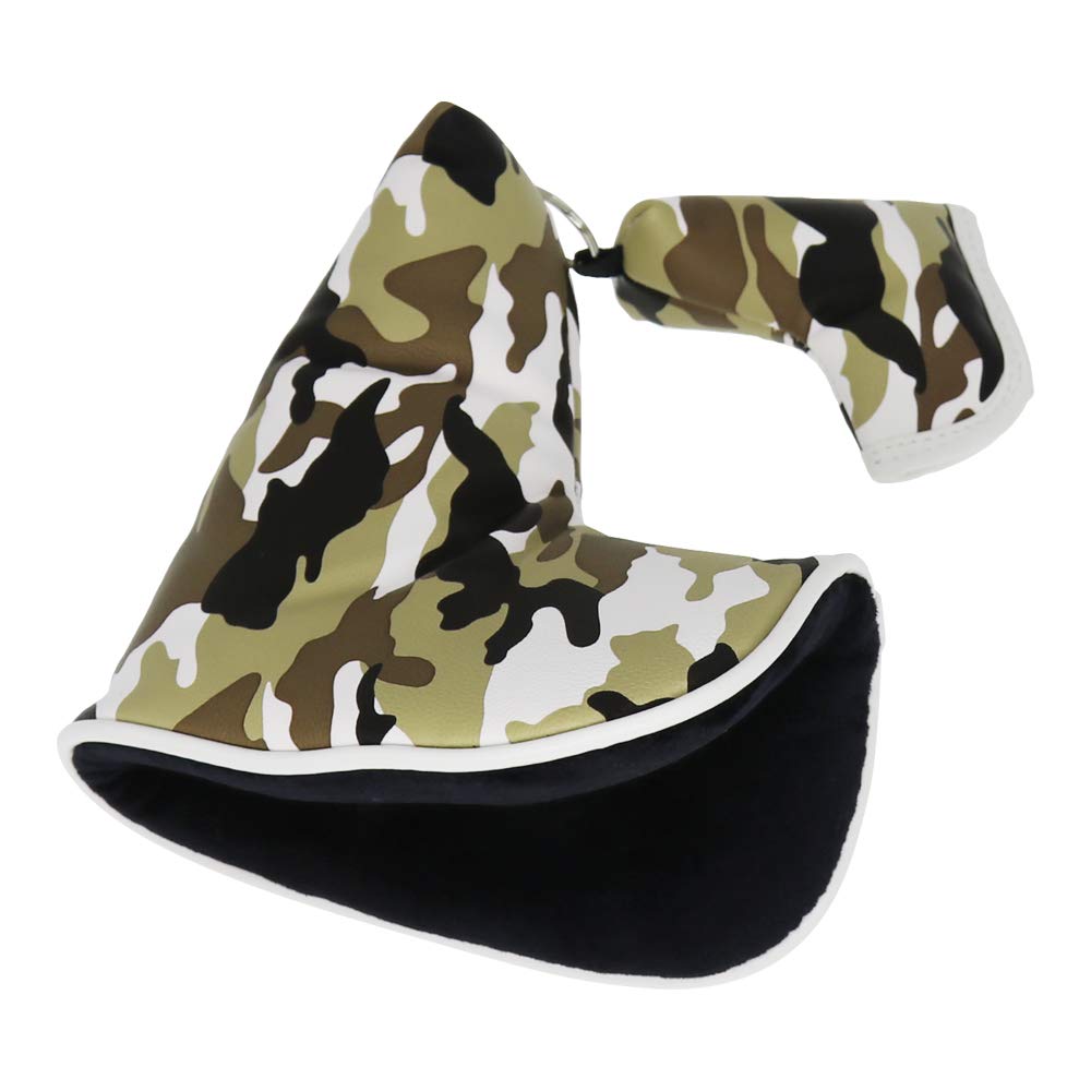 Seacloud Golf Blade Putter-Abdeckung, Tarnmuster, Schlägerhaube, Schutz mit Magnetverschluss, Violett