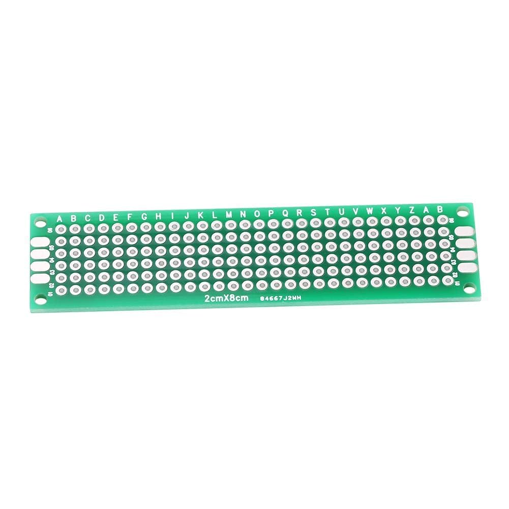 10pcs Kit Scheda a Circuito Stampato Universale 2x8cm Double Side PCB Board Prototype Board Prototype per Saldatura Fai da Te