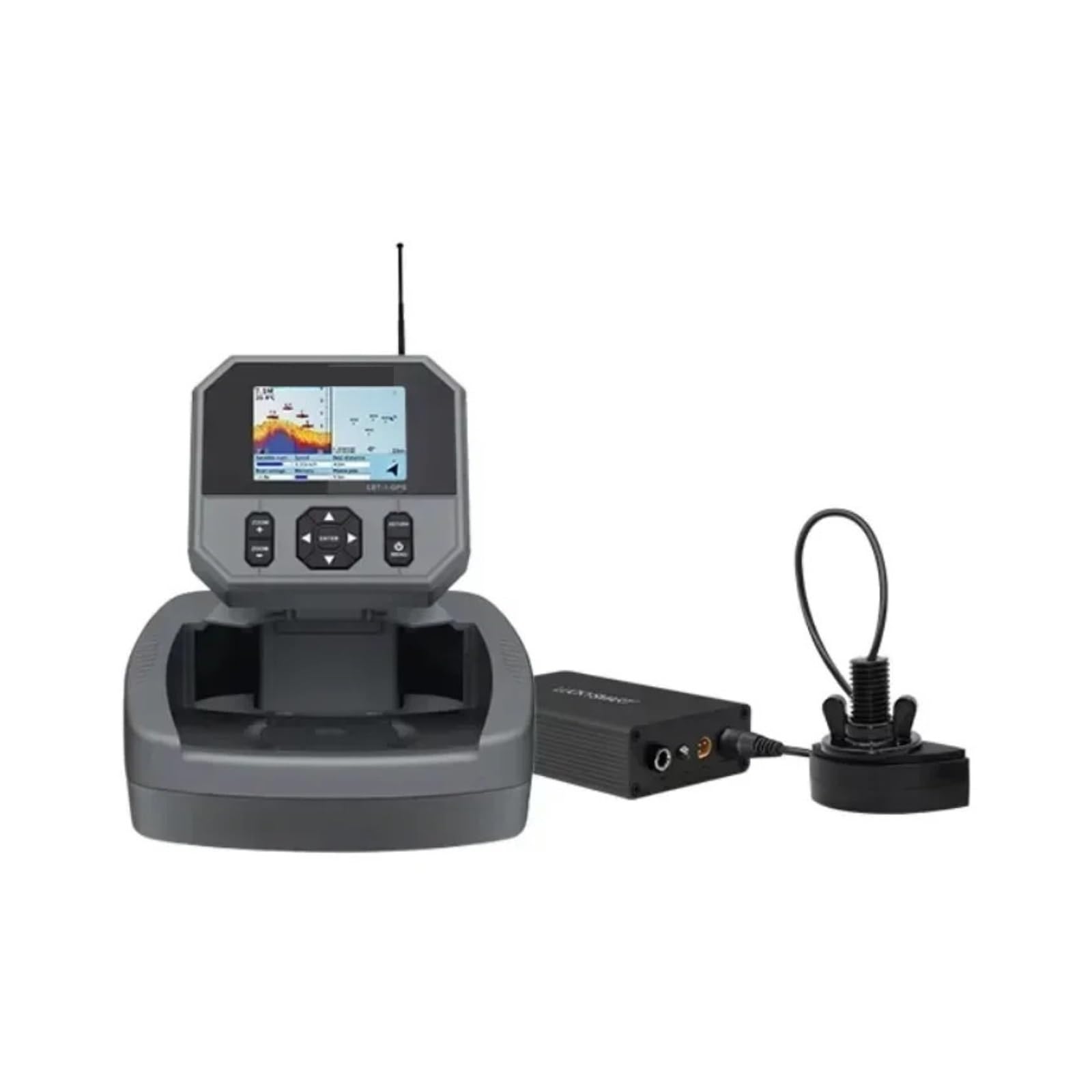 Echolot, LBT-1-GPS Kabelloser Sonar-Fischfinder für Köderboote, 500 m Reichweite, GPS