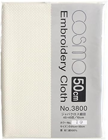 Lucian COSMO embroidery cloth 50cm cut No.3810-2 off-white (japan import)