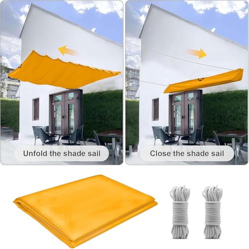 Bache ombrages imperméable et indéchirable avec œillets jaune A