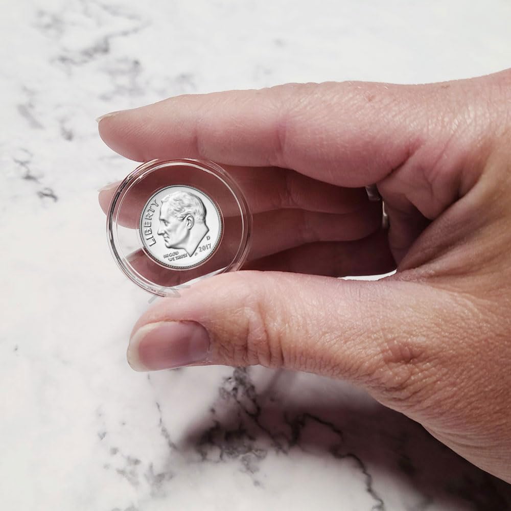 Tite Foam 10) Air-tite 18mm White Ring Coin Holder Capsules... 25mm Coin  Capsule