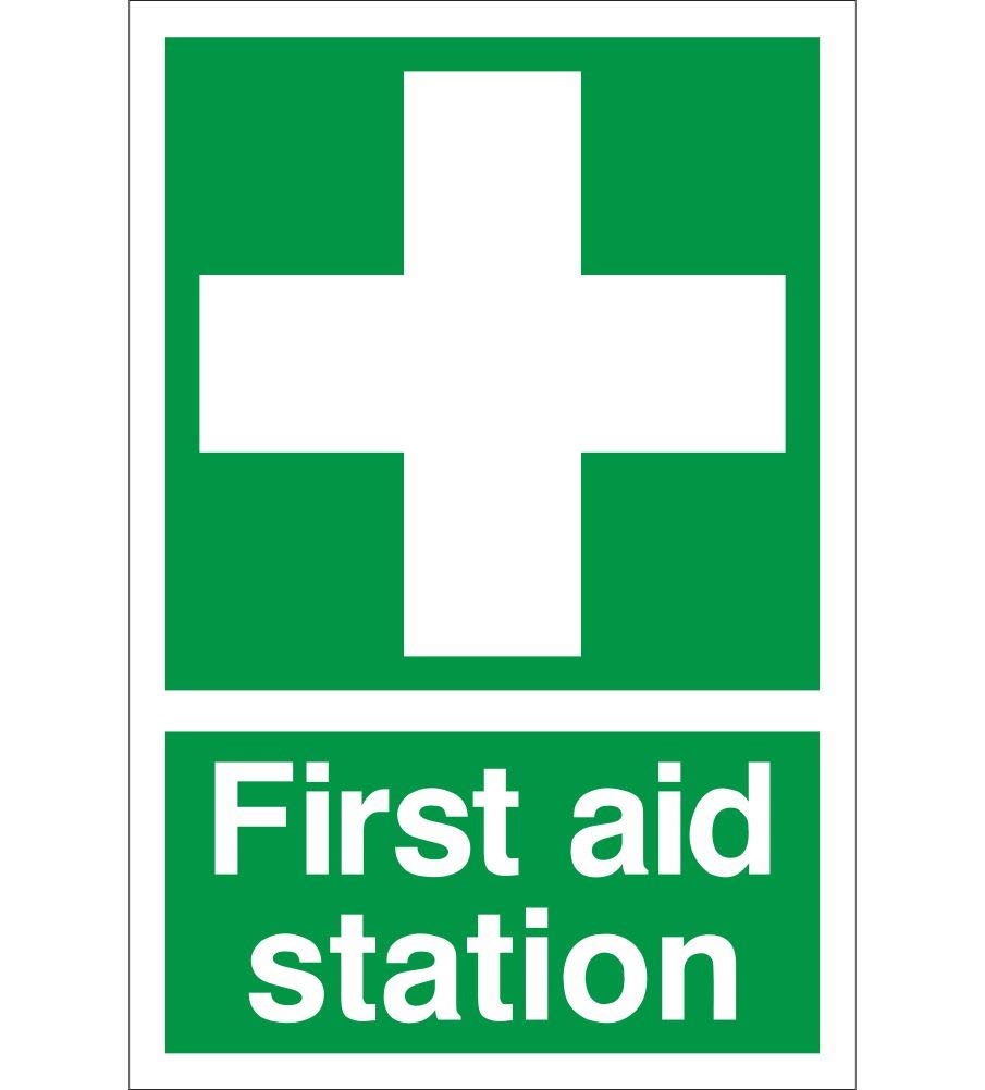 First Aid Station Sign 150mm x 200mm - Self Adhesive