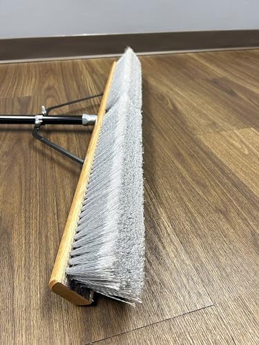 American Select Tubing Pbsa36004 Heavy Duty 36\" Smooth-Surface Push Broom with Silver/Black Handle - Thumbnail 4