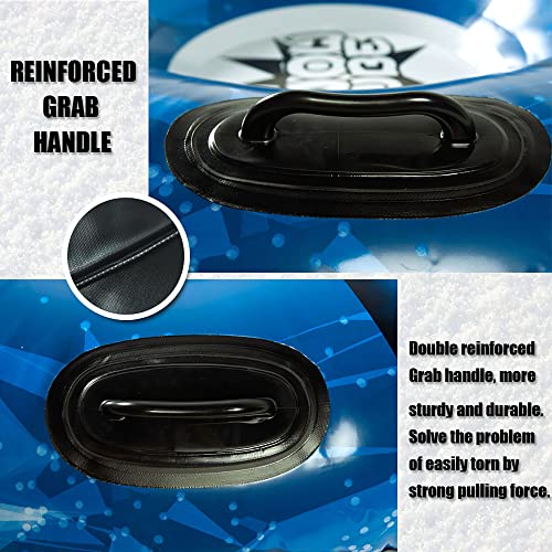 Snow Tube - Super Big 47 Inch Inflatable Snow Sled - Heavy Duty Snow Tube Made By Thickening Material Of 0.8Mm - Leisure Winter Inflatable Snow Tube With Waterproof Carrying Bag Repair Kit Kids Adults #TOP3
