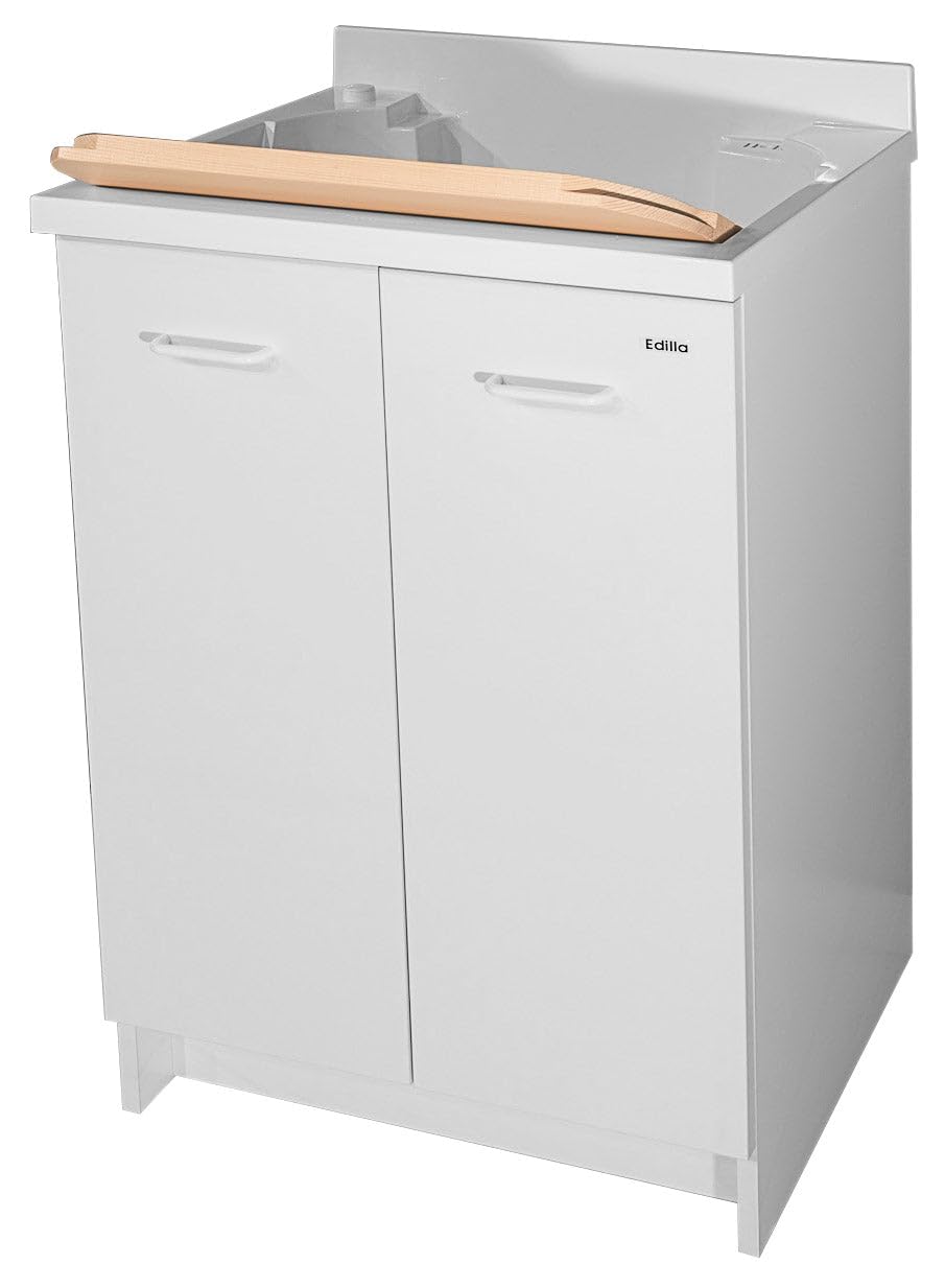 Montegrappa Mobile Lavatoio 60x50x85cm 2 Ante ASSE in Legno Edilla Bianco