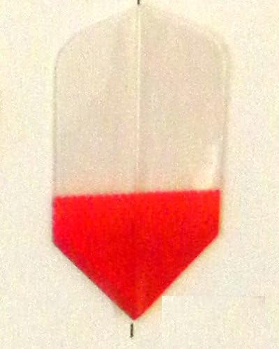 25 Sets #3570 AmeriThon Red/Clear Tinted Nose Dart Flights