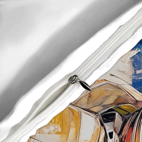 Housse de couette astronaute 135x200 parure lit espace microfibre - 6