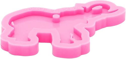Miniatura 3 de Llavero con forma de elefante brillante y brillante, molde de silicona con agujero, molde de cristal de caramelo, collar de joyería epoxi, moldes de