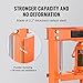 VEVOR Hydraulic Shop Press, 12 Ton/26000lbs, H-Frame, 4-Hold Adjustable Height, with Movable Plates, for Garage or Professional Users, Orange