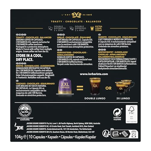 Café Capsules Double Profondo Intensité 8 'or Barista La Boite De 10 Capsules - vue 3