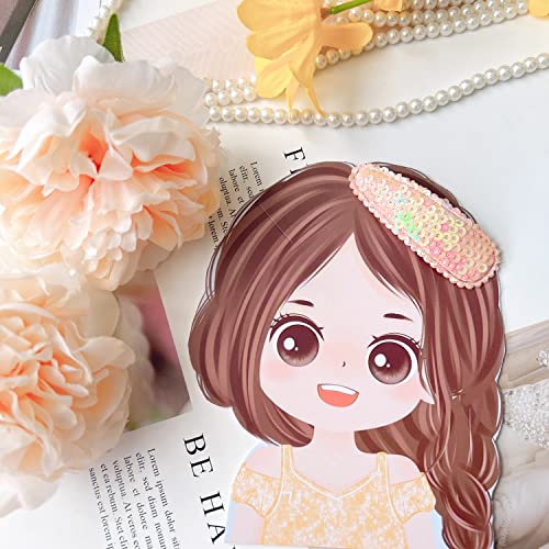Elemirsa 50Pcs Baby Girl Hair Clips 2.2" Sparkly Glitter Sequin Snap Clips Hair Barrettes For Baby Girls Toddlers Girls Kids Hair Accessories Gift Box #TOP2