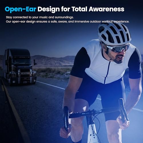 Image of Bone Conduction Headphones, Bluetooth 5.4 Open-Ear Sport Headset with Mic, 10H Playtime, IP55 Waterproof, 22g Lightweight Skin-Friendly Headphones for Gym, Cycling & Running