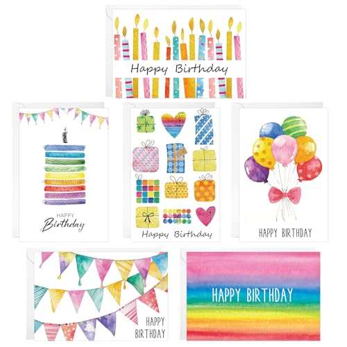 24 Pack Birthday Cards with Envelopes 4 x 6 In Birthday Cards Multipack