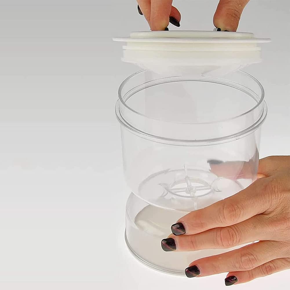 Flueyer Augurkpot met zeefinzetstuk, pickle flip jar container lekvrije sapseparator voor het bewaren en houden van eetwaren vers