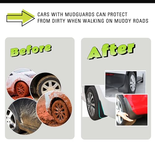Image of Mud Flaps Compatible with 2025 2026 Toyota 4Runner (Normal) No-Drill Front & Rear Side 4PCS Mud Splash Guard 6th Gen 4 Runner Accessories (NOT for TRD PRO, Trailhunter)