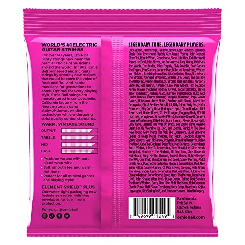 Image of Ernie Ball Super Slinky Classic Pure Nickel Electric Guitar Strings 3-pack, 9-42 Gauge (P03253)