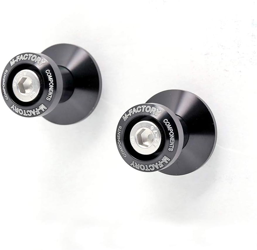 Black CNC Swingarm Spools Sliders Compatible with Thruxton 1200R Daytona/Street Triple 675 R