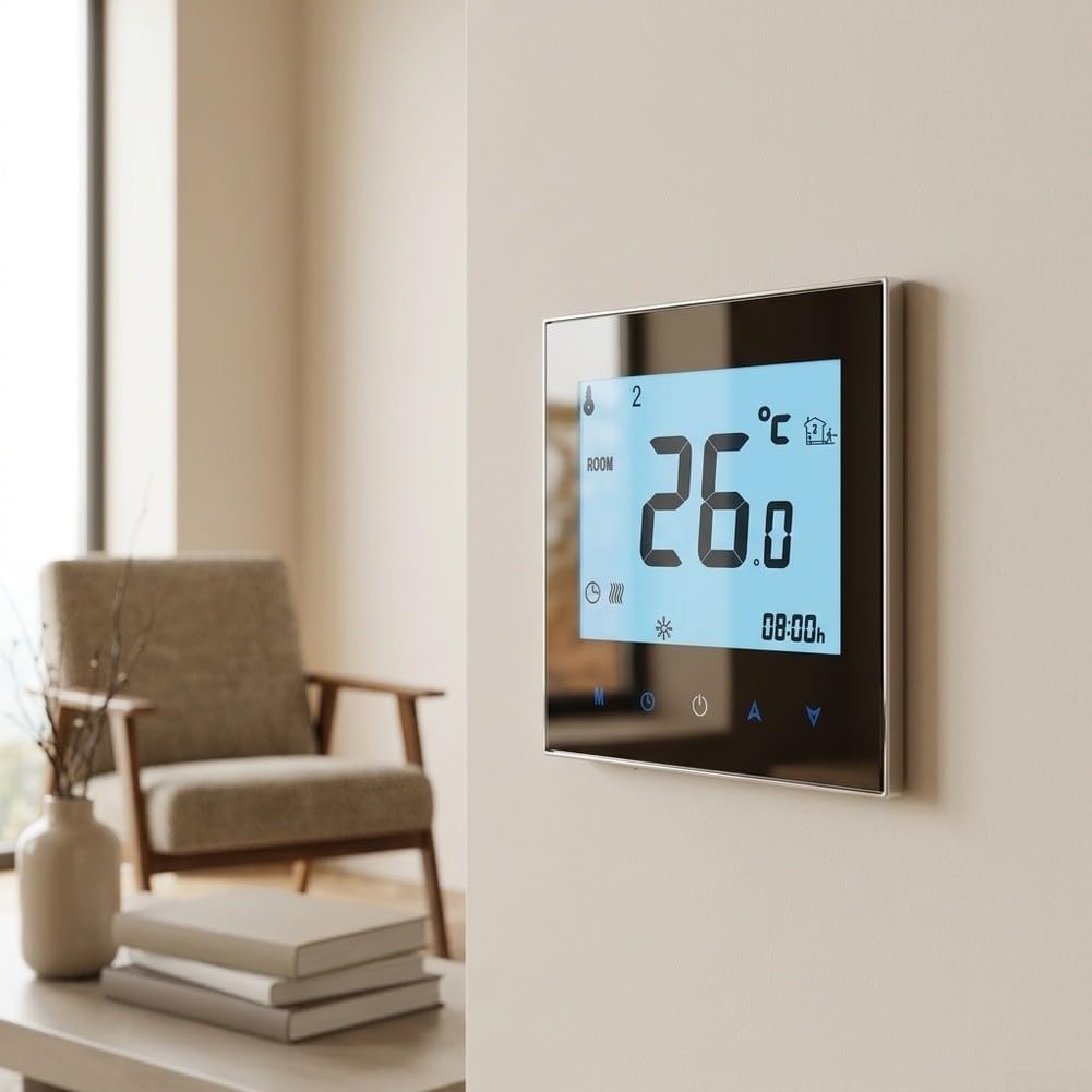 Intelligentes WLAN-Thermostat, App-Steuerung (elektrisch-weiß)