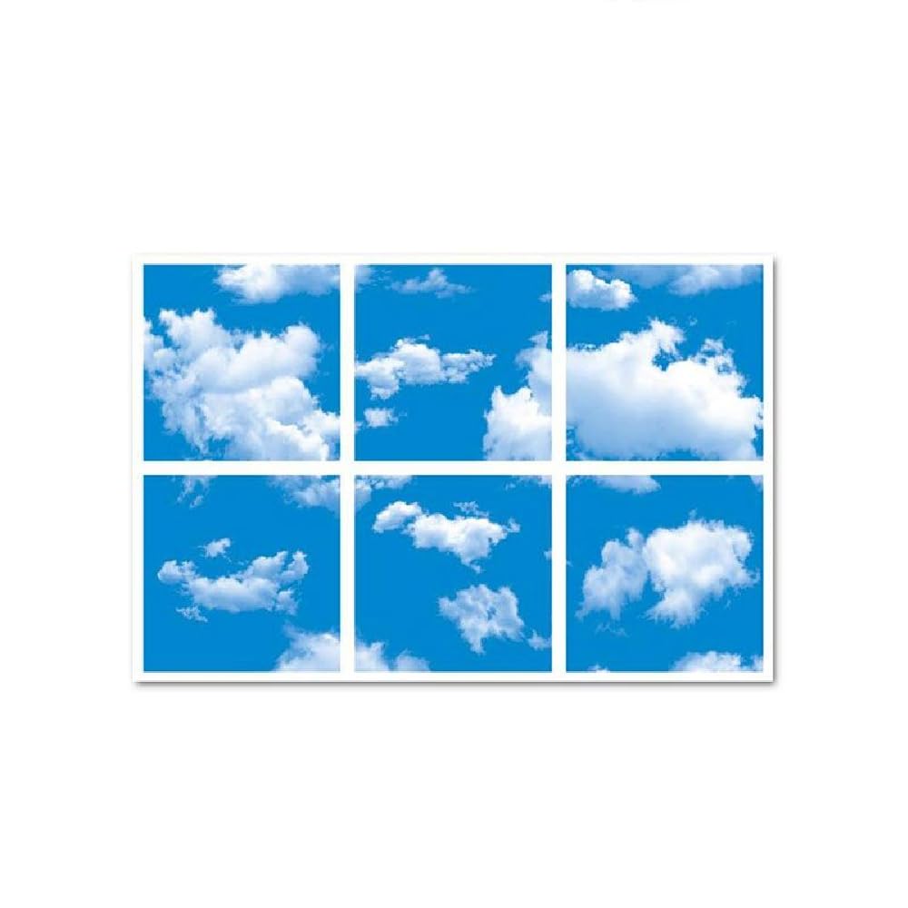 ENER-J Sky Cloud LED Panel - 60x60cm - 40W - White - Pack of 6