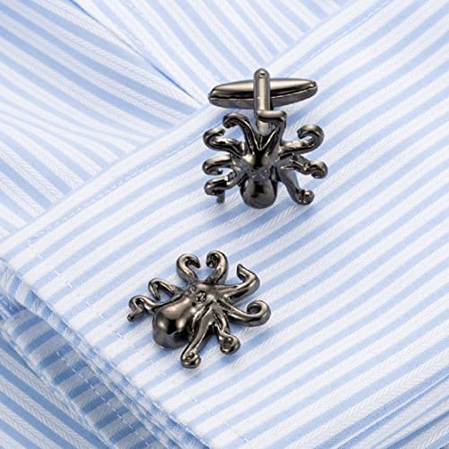 Mancuernillas Octopus para Hombre, diseño Vikingo miniatura 3