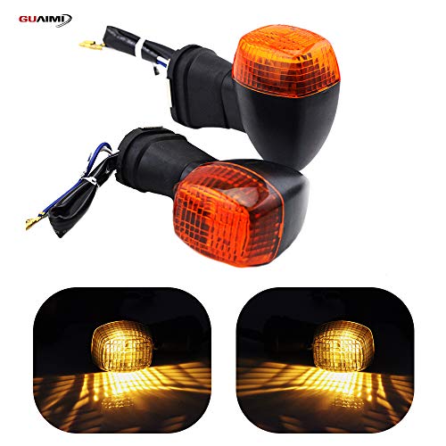 GUAIMI Motorcycle Turn Signal blinker Indicator Lights for Kawasaki Ninja 250R 500 500R EX500 GPZ500S ZZR600 ZXR250 400 750 KLE250 400 500 ZR-7S ZRX1200S-Amber