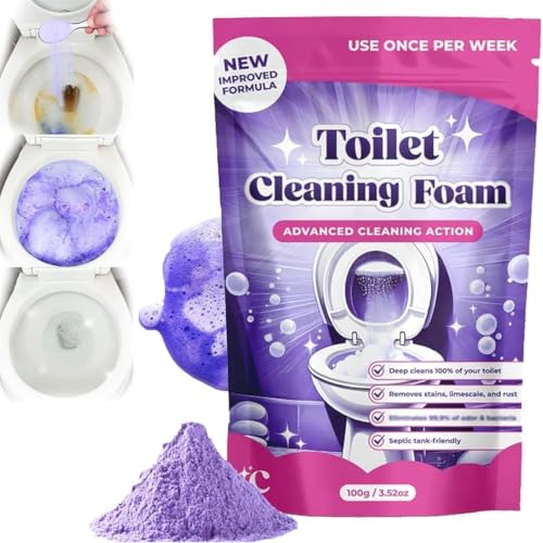 Fizzclean WC-Reiniger, Toilet Cleaning Foam, Fizz Clean Toilet Cleaner, Beseitigt Flecken In 20 Minuten, Instan Action Fizzclean Schaum Für Strahlend Saubere Toilette Ohne Aufwand