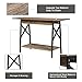 GreenForest Console Table Industrial Design Sofa Table with Storage Entryway Table for Living Room, Easy Assembly, Rustic Walnut