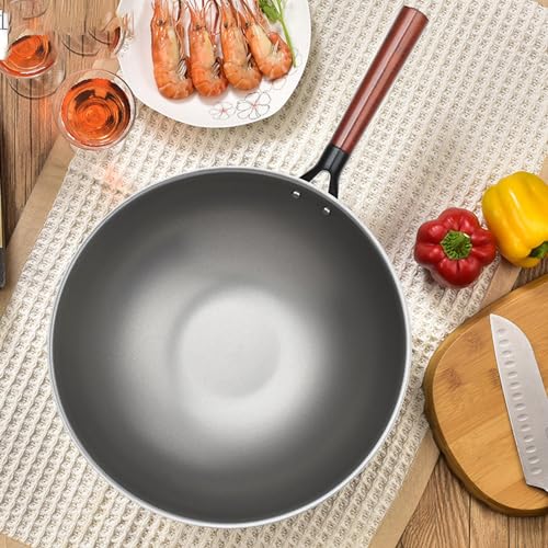 Wok antiadherente de cerámica y titanio 32cm con tapa miniatura 7