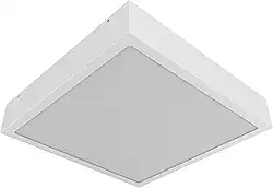 Plafon 30x30cm De Sobrepor Aço E Vidro Quadrado Sala, Cozinha, Quarto e Banheiro 1000/30 (Branco Texturizado)