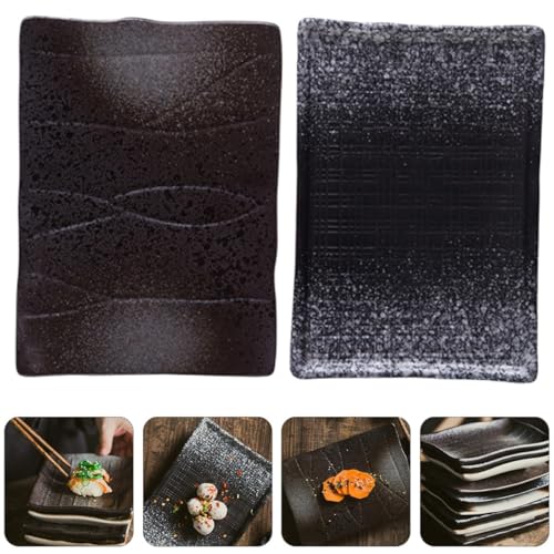 Platos Sushi Rectangulares de Cerámica Estilo Japonés 2 pzas miniatura 4
