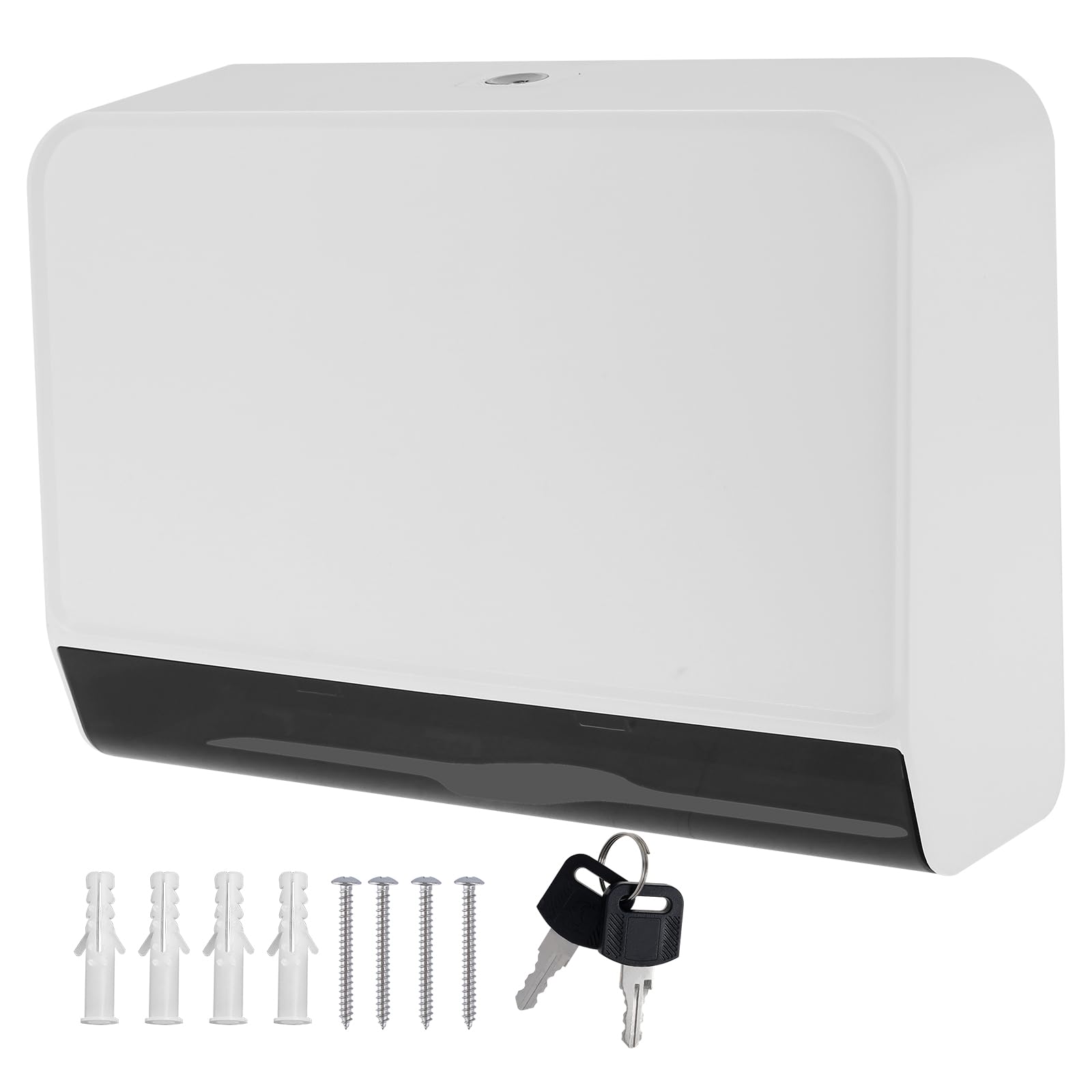 Commercial Paper Towel Dispenser Wall Mount, Touchless Hand Towel Dispenser with Lock, Multifold Paper Towel Dispenser Wall Mount, for Bathroom/Restroom, Office, Shop, or Home