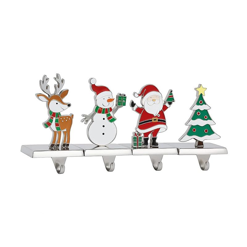 Crochets muraux Noël pour chaussettes et grilles de décoration festive