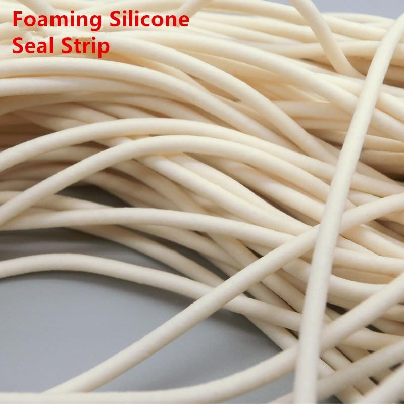 Insulation Rubber Foamed Silicone Rubber Seal Strip Silicon Sponge Cord Round Solid Dia 1mm to 30mm Foam Gap (Size : Round O, Style : Dia. 10mm(10 Meters))